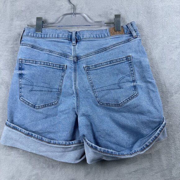 American Eagle Outfitters Denim Jean Shorts Womens Size 8 Light Wash Blue - Picture 2 of 10